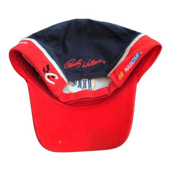 Vintage Signed Rusty Wallace Miller Lite Nascar Racing Chase Strapback‎ Hat - Picture 3 of 6